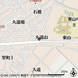 愛知県安城市里町大道山周辺の地図