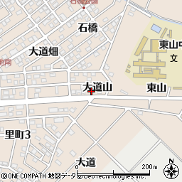 愛知県安城市里町（大道山）周辺の地図