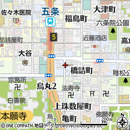 京都府京都市下京区仏具屋町周辺の地図