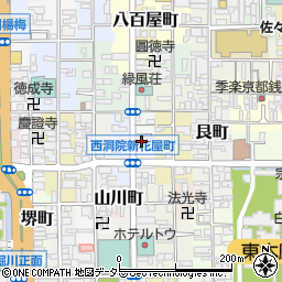 京都府京都市下京区東側町518周辺の地図
