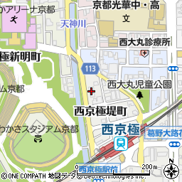 京都府京都市右京区西京極堤町11周辺の地図