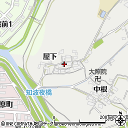 愛知県岡崎市西阿知和町屋下周辺の地図