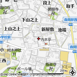 愛知県東浦町（知多郡）森岡（上山之上）周辺の地図