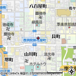京都府京都市下京区東側町519周辺の地図
