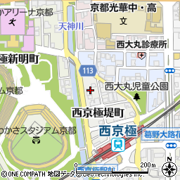 京都府京都市右京区西京極堤町12周辺の地図