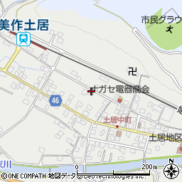 岡山県美作市土居308周辺の地図