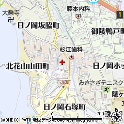 京都府京都市山科区日ノ岡ホッパラ町32周辺の地図