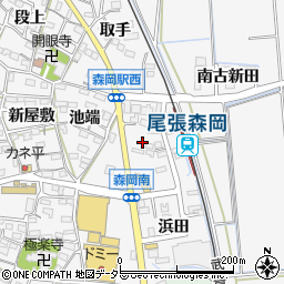 愛知県知多郡東浦町森岡前田周辺の地図