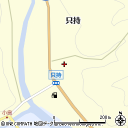 愛知県新城市只持中貝津周辺の地図