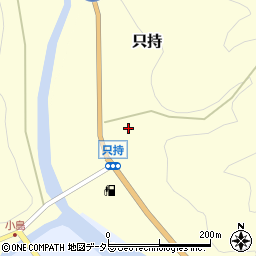 愛知県新城市只持（中貝津）周辺の地図