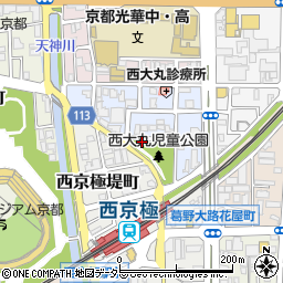 京都市駐輪場西京極自転車駐車場周辺の地図