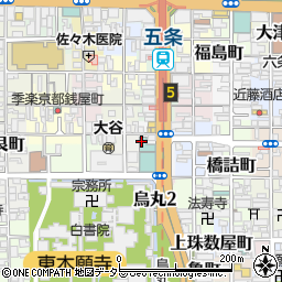 京都府京都市下京区北町周辺の地図