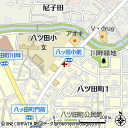 八ツ田小学校周辺の地図