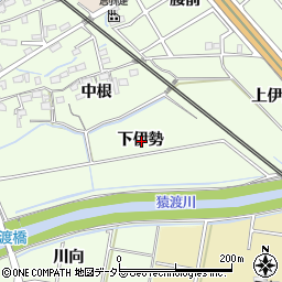 愛知県知立市上重原町下伊勢周辺の地図
