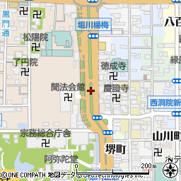 京都府京都市下京区元日町周辺の地図