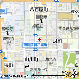 京都府京都市下京区東側町522周辺の地図