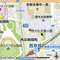 京都府京都市右京区西京極堤町15周辺の地図