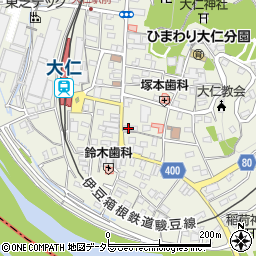 株式会社長屋書店　大仁店周辺の地図