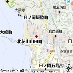 京都府京都市山科区日ノ岡ホッパラ町周辺の地図