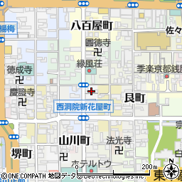 京都府京都市下京区東側町526周辺の地図