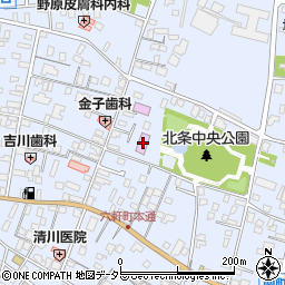 館山市図書館周辺の地図