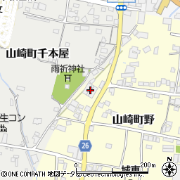 兵庫県宍粟市山崎町野407周辺の地図