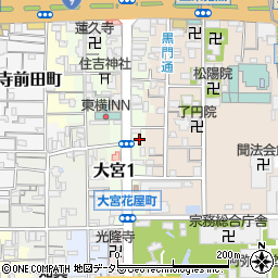 京都府京都市下京区堀之上町周辺の地図
