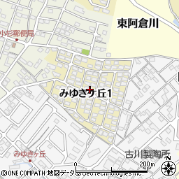 三重県四日市市みゆきケ丘周辺の地図