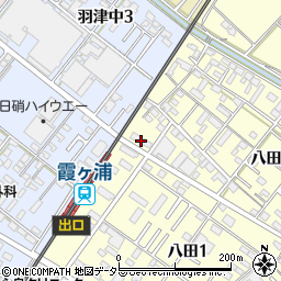 宮吉硝子四日市営業所周辺の地図