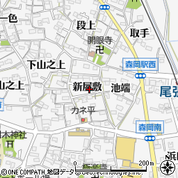 愛知県知多郡東浦町森岡新屋敷周辺の地図