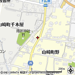 兵庫県宍粟市山崎町野408周辺の地図