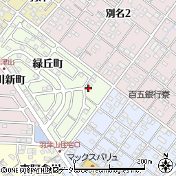 緑丘町自治会集会所周辺の地図