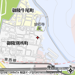 京都府京都市山科区御陵別所町82周辺の地図