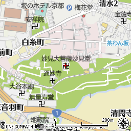 妙見大菩薩妙見堂周辺の地図