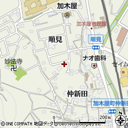 愛知県東海市加木屋町仲新田14-3周辺の地図