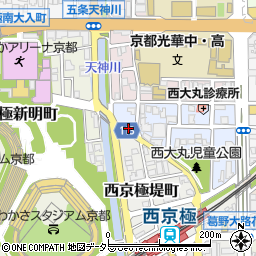 京都府京都市右京区西京極西大丸町周辺の地図