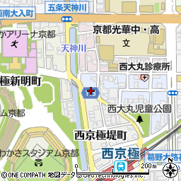 京都府京都市右京区西京極西大丸町周辺の地図