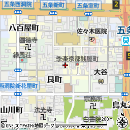 京都府京都市下京区銭屋町周辺の地図