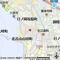 京都府京都市山科区日ノ岡ホッパラ町17-5周辺の地図