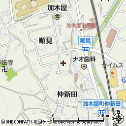 愛知県東海市加木屋町仲新田14-13周辺の地図