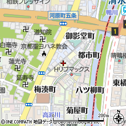 京都府京都市下京区南京極町周辺の地図