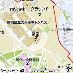 静岡県立大学　事務局学生部入試室周辺の地図