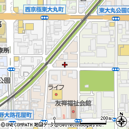 東洋羽毛工業京都営業所周辺の地図