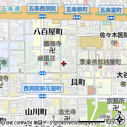 京都府京都市下京区上若宮町周辺の地図