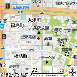 京都府京都市下京区富屋町周辺の地図