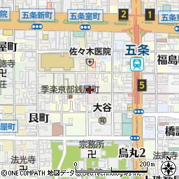 京都府京都市下京区堺町周辺の地図