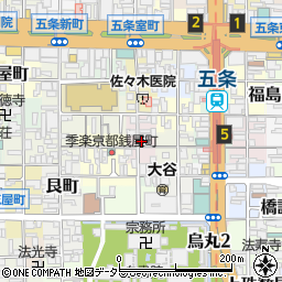 京都府京都市下京区堺町周辺の地図
