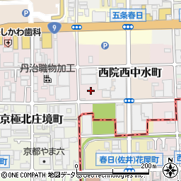 京都府京都市右京区西院溝崎町16周辺の地図