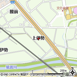 愛知県知立市上重原町上伊勢周辺の地図