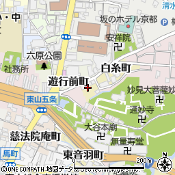 京都府京都市東山区白糸町周辺の地図